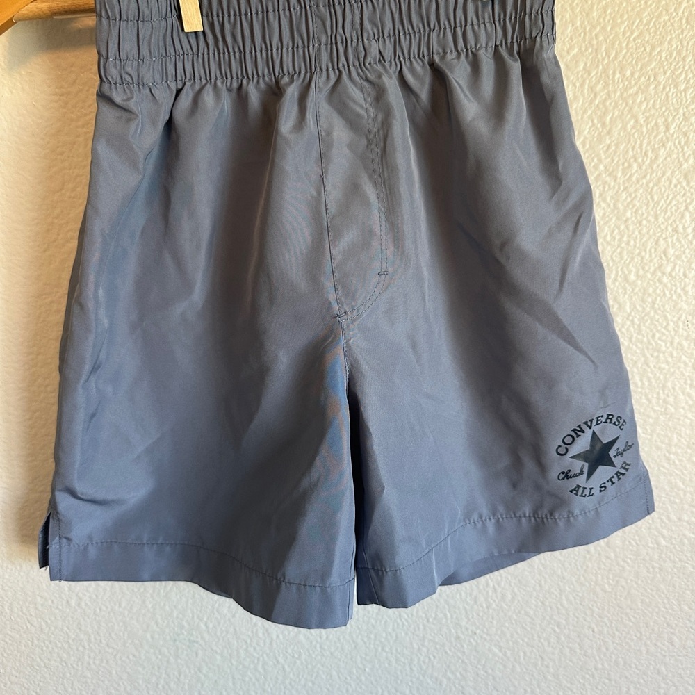 Converse Gray Athletic Shorts with Elastic Waistband